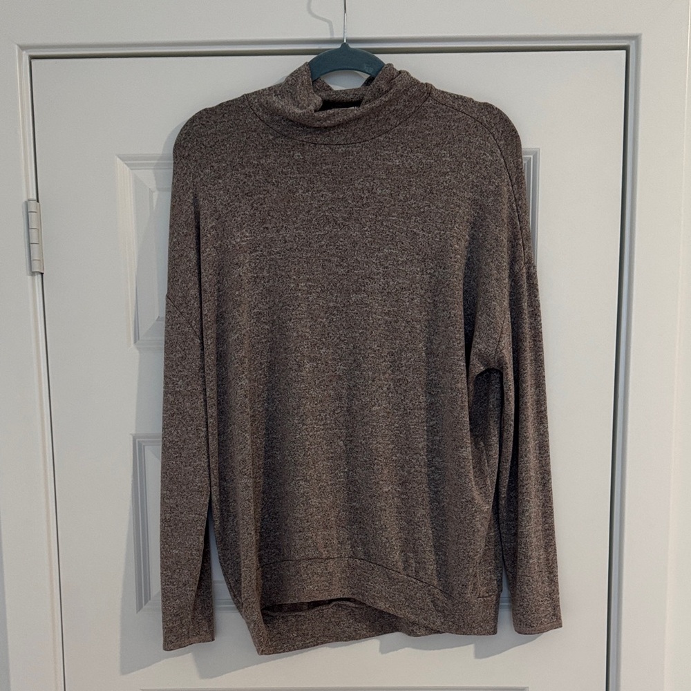 Wilfred Heathered Brown Turtleneck Sweater
